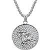 HIJONES Collana Rotonda Costellazione da Uomo in Acciaio Inossidabile con Zirconia Oroscopo Zodiaco Segni Astrologia Gioielli Argento Sagittario