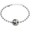 amorili Bracciale Sant'Antonio da Padova in Acciaio Inox - Simbolo Cattolico Cristiano di Fede Religioso - Braccialetto Uomo Donna Idea Regalo