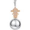 amorili Collana Chiama Angeli Gravidanza - Ciondolo Campanellino con Zirconi a Tema Bimbo - Richiamo degli Angeli per Mamme in Attesa - Idea Regalo Premaman - cll1804b