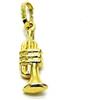 PEGASO GIOIELLI - Ciondolo Oro Giallo 18kt (750) Pendente Tromba Trombetta Strumento Musicale Uomo Donna Bambini