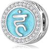 Magic Charms Bead Charm 7 Chakra per Donna 925 Gioielli in Argento Sterling 925 Confronta con Braccialetto e Collana Regalo per Mamma Figlia Sorella Migliori Amiche