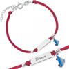 Sakrami Bracciale Argento 925 Bimba Cordoncino Rosso Macchinina Blu Kids Collection Piastrina Incidibile + Confezione Regalo Personalizzata - Braccialetto per Nascita Comunione o Battesimo
