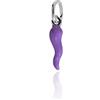 Donipreziosi Ciondolo Smaltato a forma di Corno Portafortuna - Pendente Cornetto napoletano in Argento per Collana o Bracciale Uomo o Donna, Scaramanzia - 3,5 cm Viola