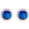 Amen Orecchini da donna di Amen della collezione Diamonds. Gioiello in argento 925 con placcatura in rodio e zirconi bianchi e zircone blu. La referenza è: ELUBOBBBLZ.
