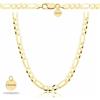 Zelya catena da uomo RO in oro - argento 925/585 placcato oro, catena classica, larghezza 3,5 mm - 10,3 mm - unisex massiccia - con scatola e ciondolo con incisione come regalo personalizzato, 60