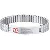 PROSTEEL Bracciale Uomo Personalizzato Emergenza Medica Stella di Vita Informazione Medica Bracciale Medico Personalizzato Bracciale Personalizzato Medico