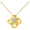 Kiddo Sky Collana Eterna Personalizzata per Lei, con Incisione Fino a 4 Nomi, Collana con Nodo D'amore in Argento Sterling 925 con Zirconi Cubici, Regali per la Festa della Mamma (Oro)