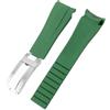 SRTYDCUR Orologio in gomma da 20 mm e 21 compatibile con Rolex nero verde blu Water Ghost Ditongna GMT RUBBER B catena for orologio in silicone