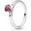 PANDORA Anello con cuore rosso brillante, 50