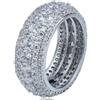 Jpltlvy - Anello da uomo hip hop con zirconia cubica, design a 5 file con pavé micro, gioielli vistosi, regalo alla moda per l'abbigliamento quotidiano, 8, Rame