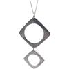 NOWAR FACTORY JEWELS MADE FROM BOMBS NOWAR FACTORY Collana per Donna Doppio Quadrato in Alluminio Riciclato, Design Unico e Solidale. Lunghezza 50 cm - Idea per Bomboniera
