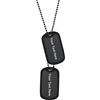 PROSTEEL Collana Uomo, Collana Militare Personalizzata, Piastrine Dog Tag, Incisione Laser, Catena Palla 55+5 CM, Ciondolo Targhetta dell'Esercito, Militare ID Targhetta(con Confezione)