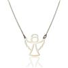Sakrami Collana Oro 9KT con Angioletto - Gioiello con Scatola Personalizzata con Incisione - Idea Regalo per Bambina e Ragazzina per Nascita, Battesimo e Comunione Occasioni Speciali + Confezione Regalo