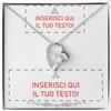 Bramart Collana Donna con Dedica Personalizzabile Finitura in Oro Bianco o Rosa, Argento - Idee Regali per lei - Compleanno, Natale - Cofanetto con DEDICA incluso (1 Cuore Personalizzabile)