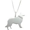 Playstation PS Collana con Pendente Cane Razza Collie Lessie Ciondolo Argento - Incisione Gratuita