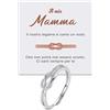 Bramart Anello Nodo Donna anello Mamma in Argento Sterling 925 Idea Regalo madri per lei Natale Compleanno regolabile - Cofanetto con DEDICA incluso (Nodo - Mamma)