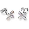 jewellerybox Orecchini a fiore in argento 925/1000 e madreperla, Perla Metallo, Madreperla