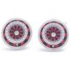 EdelManchet Gemelli - Roulette Casino Rosso e Nero - Rotonda - 19mm x 19mm - Gemelli da casinò e gioco d'azzardo, Gemelli mobili