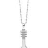 TALISMAN JEWELLERY Ciondolo in argento Sterling 925 - Pilastro Djed simbolo dell'antico Egitto (6,5 mm x 20 mm)