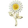 XUN Zhe Spilla smaltata a forma di margherita, simpatica spilla da bavero a forma di fiore di sole, accessorio per vestiti per donne e ragazze, lega di acciaio, strass, Strass