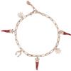 Mabina Gioielli - Bracciale Donna - Bracciale rosato con ciondoli tema fortuna - 533443