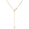 inSCINTILLE I Rosari Collana Uomo Donna Rosario a y in Argento 925 Rodiato con Croce Pendente varie misure sfere e lunghezze, confezione regalo inclusa (Oro Rosa Sfera 2 mm, 60)