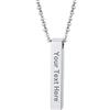 PROSTEEL Collana Uomo Pendente Barra 3D Incisione Gratuita Ciondolo Personalizzabile Ciondoli da Uomo Personalizzato 2 Lati