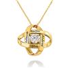 MyNameNecklace MYKA - Collana Eterna Incisa con Zircone Cubico - Gioiello Inciso con Nomi - Regalo d'argento o d'oro per le donne - Regali per Festa della mamma, Natale (Placcato en oro 18k)