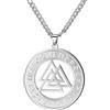 SIPURIS Viking Valknut - Collana norvegese da uomo con nodo di Odino, simbolo della runa, in acciaio inossidabile, regalo di gioielleria Wiccan