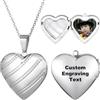 MeMeDIY Collana Personalizzata con Medaglione a Cuore - Ciondolo a Forma di Medaglione con Foto Immagine Collana Commemorativa Regali di Gioielli per Donne -B1