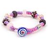 SAGA GIOIELLI Bracciale Colorato con Perle in Vetro - Bracciale Artigianale Multicolore Regolabile 23 cm - Gioiello Unisex Uomo Donna - Idea Regalo Originale - COLLEZIONE SOLARA (BSVE8F4-10)