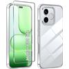 Rojeuinn Cover per Honor 600 Lite 5G + 1 Pezzo Vetro Temperato, Custodia Protettiva Morbida in Silicone TPU Anticaduta e Antipolvere con Proteggi Schermo Ultra Trasparente Durezza 9H - Trasparente