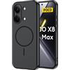 Rojeuinn Cover per Xiaomi POCO X8 Pro Max 5G, Custodia in Silicone Liquido di Alta Qualità, Design Magnetico con Forte Magnetismo, Morbida e Confortevole, Antiurto e Anticaduta - Nero
