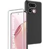 Rojeuinn Cover per Realme 16 Pro Plus/Pro+ 5G in Silicone TPU Morbido Anticaduta Antipolvere + 1 Pezzo Vetro Temperato Proteggi Schermo Ultra Trasparente con Durezza 9H - Nero
