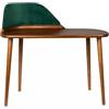 Dutch Bone DutchBone Scrivania Finn - Scrittoio in Legno Massello con Paravento in Velluto Verdone