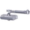CISA Serie 604 - Chiudiporta a Cremagliera con Arresto 16046103097 - Chiudiporta con Velocità di chiusura Regolabile - Finitura Grigio Alluminio - Per Porte Max 85 kg