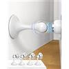 Profasion Fermaporta magnetici, confezione da 4 pezzi, in acciaio inox, per montaggio a parete e pavimento, per tenere la porta aperta, senza fori, con nastri adesivi 3D, bianco