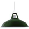 Generic Homin 1 pz stile retrò esagonale dimensioni facile da montare lampada a sospensione da soffitto paralume da fienile paralume industriale vintage (verde)