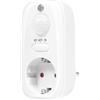 LogiLink PA0248 - Adattatore per presa (1 CEE 7/3) con sensore di movimento giorno/notte (campo di rilevamento: 100°/distanza di rilevamento: fino a 8 m), bianco