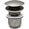 RERU Piletta click-clack per lavabo con troppo pieno nichel spazzolato opaco