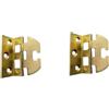 AERREGI SET CERNIERE PER PORTE/MOBILI OTTONE LUCIDO - D/ 40X15X13 MM CP44 (2, ORO)
