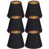 Vvikizy 6 Pezzi Piccoli Paralumi, Sostituzione Paralumi Lampadina E14 per Lampade da Tavolo, Lampade da Terra, Clip su Paralumi Piccoli per Applique da Parete Oro Nero #102654