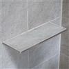 Dalsys Piatto doccia piastrellabile 400mm x 150mm argento piatto doccia angolare per piastrelle, accessori bagno, acciaio inox resistente alla corrosione