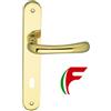 COTTALI MANIGLIA COTTALI MOD. CLASSIC CON PLACCA OTTONE LUCIDO QUADRO MM 6 DISTAMZA FORO MM 70