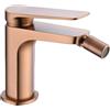 MICE COLLECTION MICE BDN047-2ORC Serie Napoli Rubinetto Monocomando per Bidet in Ottone per Wc Adatto per Acqua Fredda/Calda Rubinetto Igienico Colore Oro Rosa Spazzolato