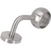 Hasaller Staffe per corrimano per scale, in acciaio lucido, staffa per corrimano con tubo di fissaggio (42 mm)
