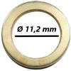 S&S-Shop 100 anelli fitness | dimensioni a scelta | Ø 9,2 - 13,2 mm | per il sollevamento di porte | acciaio ottone (diametro esterno 15,8 mm - diametro interno 11,2 mm)
