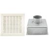 Ventilclima Griglia Bocchetta 16x16cm BIANCA Diam.60mm con Adattatore per Camino