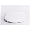 GT-LUX Sedile WC Copriwater Universale Coprivaso Chiusura Ammortizzata Soft Close Toilet Seat Bagno in Plastica Antibatterico Bianco (UFA0804-Semicircolare Retro Alzato)