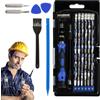 Generic Cacciavite elettrico senza fili, kit di riparazione per computer da 20 cm, punte magnetiche 62 in 1 in acciaio al cromo vanadio, smontaggio di telefoni cellulari, orologi, driver di alimentazione